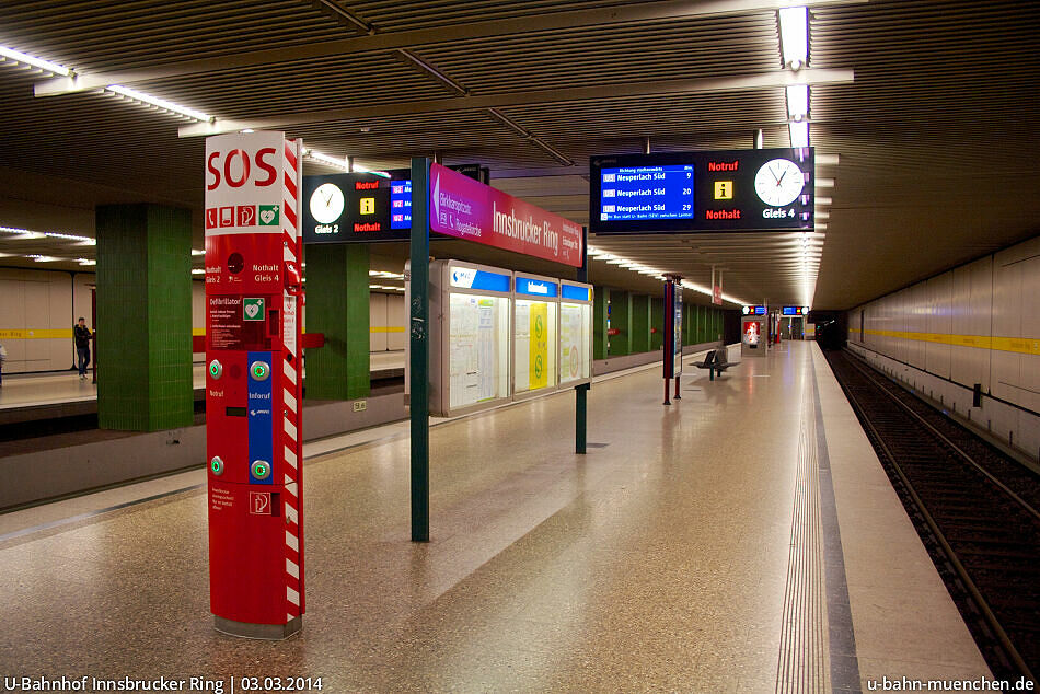 U Bahnhof Innsbrucker Ring U2 U5 U7 U8 U Bahn Munchen