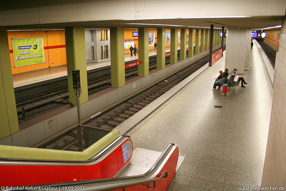 UBahn München UBahnhof Kolumbusplatz (U1, U2, U7)