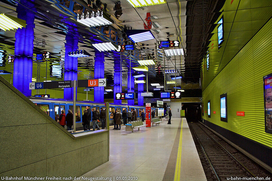 U-Bahn München - U-Bahnhof Münchner Freiheit (U3, U6)