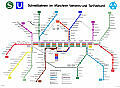 Schnellbahnnetzplan Februar 1972