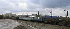 A-Wagen 103 und 104 auf der Rückkehr von Nürnberg vor der Einfahrt Laim Rangierbahnhof