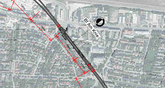 Lageplan des geplanten U-Bahnhofs Am Knie