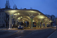 Trambahnhof an der Münchner Freiheit