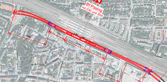 Lageplan des geplanten U-Bahnhofs Pasing