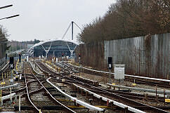 Strecke der U6 zwischen den U-Bahnhöfen Kieferngarten und Fröttmaning