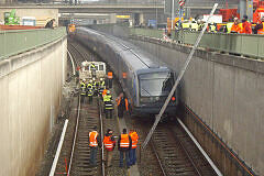 Unfall Studentenstadt – LKW neben U-Bahn / Foto: Florian Listl