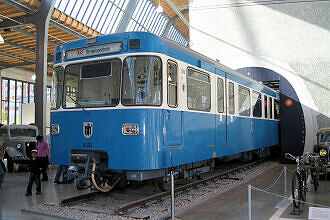 A-Wagen-Prototyp 092 im Verkehrszentrum des Deutschen Museums