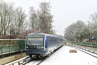C-Zug 603 als U6 kurz vor dem U-Bahnhof Studentenstadt
