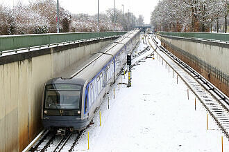C-Zug 608 als U6 in der Tunnelrampe zwischen Studentenstadt und Alte Heide