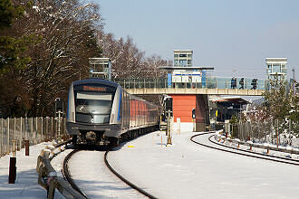 C2-Zug 709 als U6 zwischen den U-Bahnhöfen Freimann und Studentenstadt