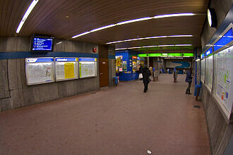 Sperrengeschoss im U-Bahnhof Harras