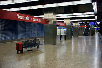 U-Bahnhof Neuperlach Zentrum nach der Neugestaltung