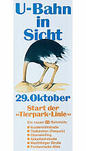 Plakat zur Eröffnung der U3-Süd