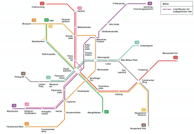 Stand 2018: Möglicher Linienplan U-Bahn mit einer U9-Spange