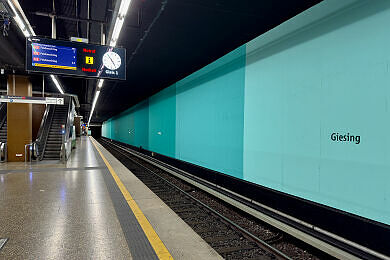U-Bahn Giesing (Bahnhof) nach der Neugestaltung U-Bahn Giesing (Bahnhof) nach der Neugestaltung