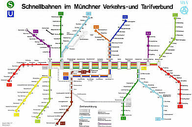 Schnellbahnnetzplan Mai 1977