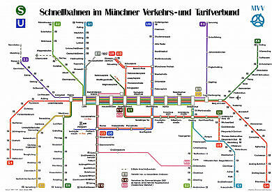 Schnellbahnnetzplan Oktober 1980