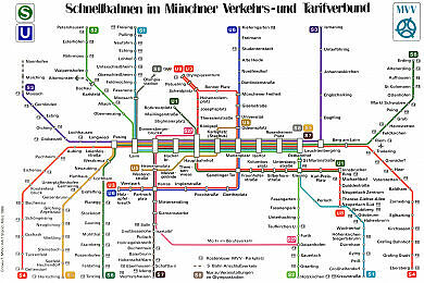 Schnellbahnnetzplan März 1986