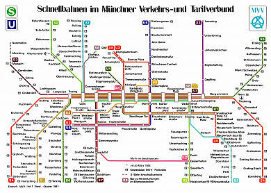 Schnellbahnnetzplan Oktober 1987