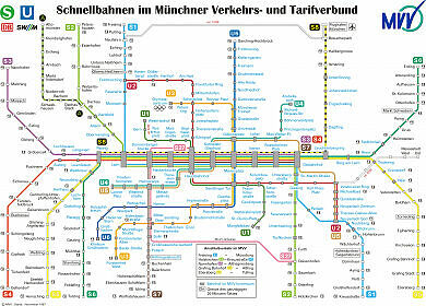 Schnellbahnnetzplan November 1997