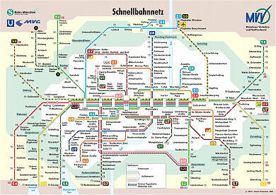 Schnellbahnnetzplan Dezember 2002