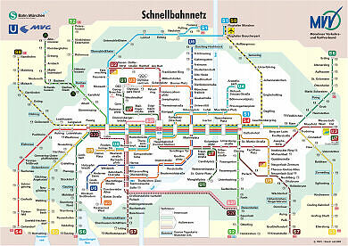 Schnellbahnnetzplan Juli 2003