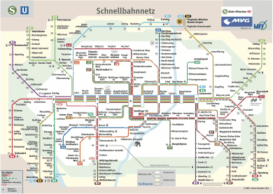Schnellbahnnetzplan Dezember 2014