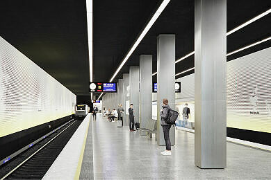 Neue Gestaltung des U-Bahnhofs Therese-Giehse-Allee ab 2022
