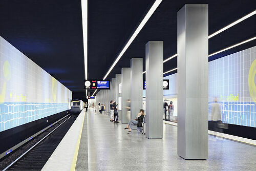 Neue Gestaltung des U-Bahnhofs Michaelibad ab 2022