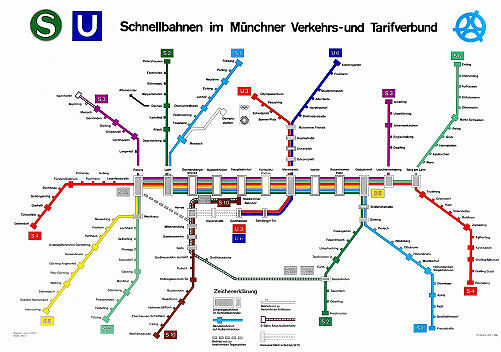 Plane Des Mvv Schnellbahnnetzes Von 1972 Bis Heute U Bahn Munchen