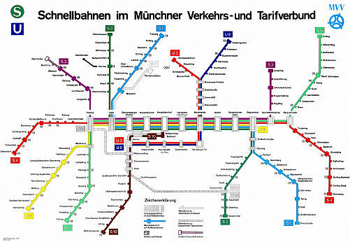 Schnellbahnnetzplan September 1975