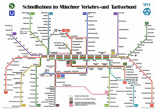 Schnellbahnnetzplan Oktober 1980