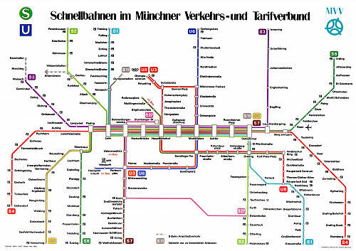 Schnellbahnnetzplan Mai 1981