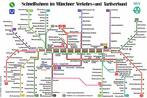 Schnellbahnnetzplan August 1982