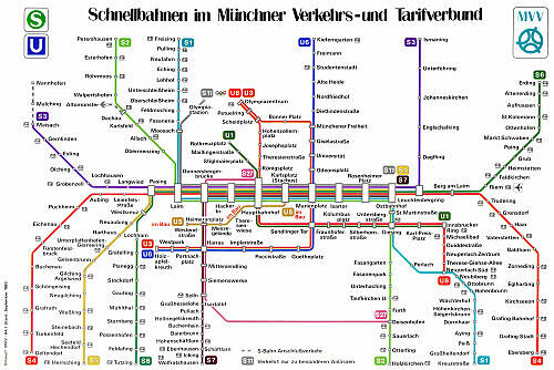 Schnellbahnnetzplan September 1983