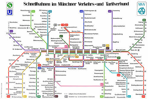 Schnellbahnnetzplan Juni 1984