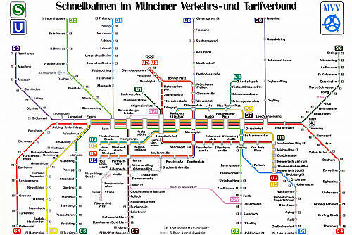 Schnellbahnnetzplan Mai 1989