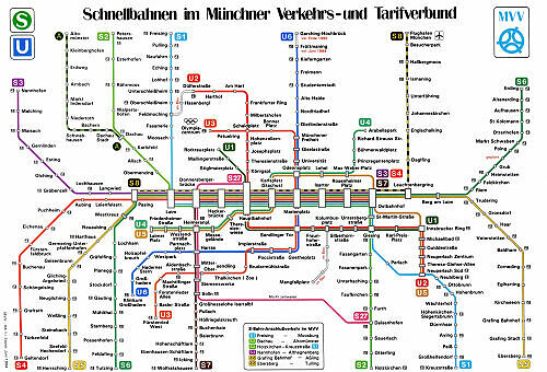 Schnellbahnnetzplan Juni 1994