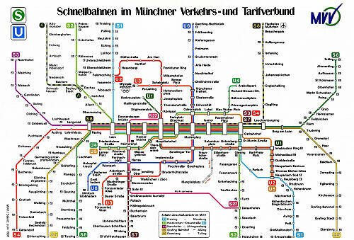 Schnellbahnnetzplan Juni 1997