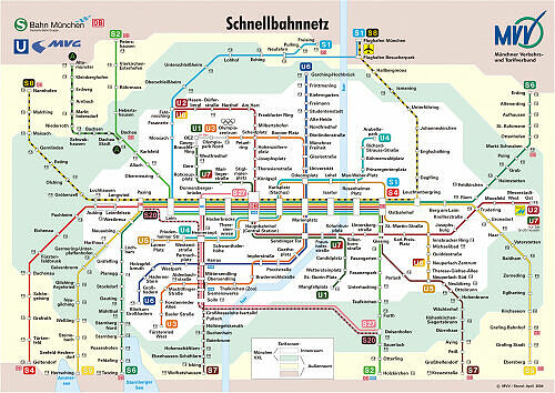 Schnellbahnnetzplan April 2004