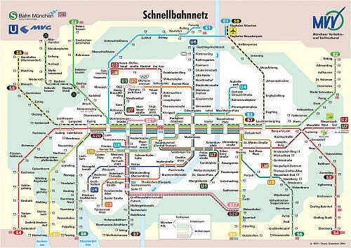 Schnellbahnnetzplan Dezember 2004