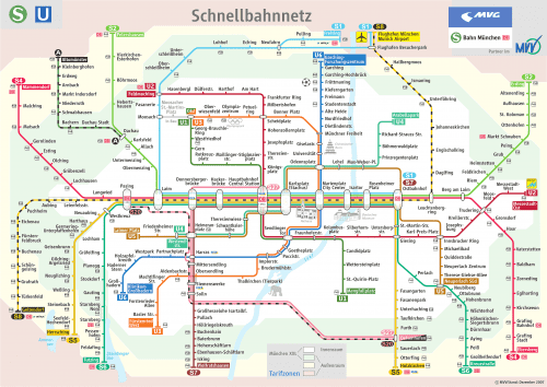 Schnellbahnnetzplan Dezember 2007