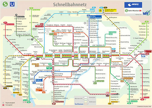 Schnellbahnnetzplan Dezember 2008