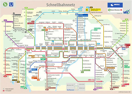 Schnellbahnnetzplan Dezember 2009