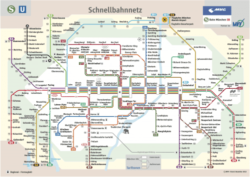 Schnellbahnnetzplan Dezember 2013