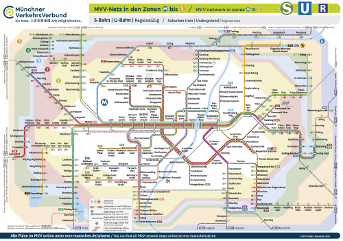 Schnellbahnnetzplan Dezember 2022