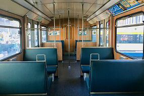 Innenaufnahme des A-Wagen-Prototyps 092 im Verkehrszentrum des Deutschen Museums