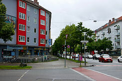 Oberfläche am U-Bahnhof Brudermühlstraße