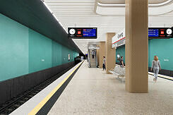Visualisierung der Neugestaltung 2025 des U-Bahnhofs Giesing (Bahnhof)