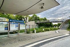 U-Bahnhof Garching-Hochbrück vom Busbahnhof aus gesehen